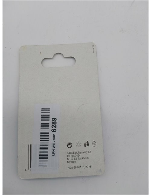 Reductor GARDENA: conector de manguera de plástico, para conectar mangueras de 8 mm y 6 mm, blanco (7321-20)       