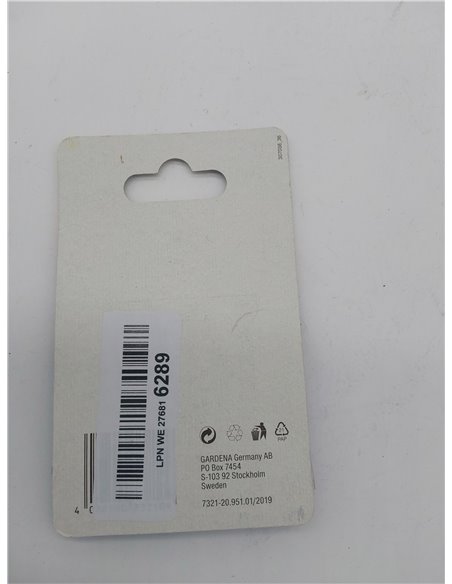 Reductor GARDENA: conector de manguera de plástico, para conectar mangueras de 8 mm y 6 mm, blanco (7321-20)       