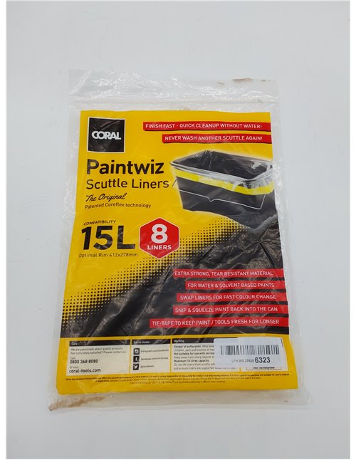 Coral Paintwiz 73336 - Juego de 8 revestimientos para pintura con Coreflex (15 L, fácil limpieza)       