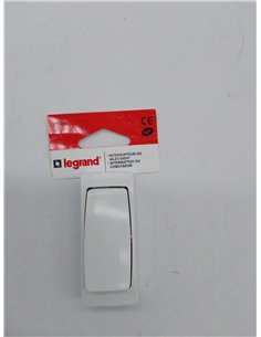 Legrand LEG97341 Interruptor conmutador superficie, 2300 W, 230 V, 10 A, Blanco        2