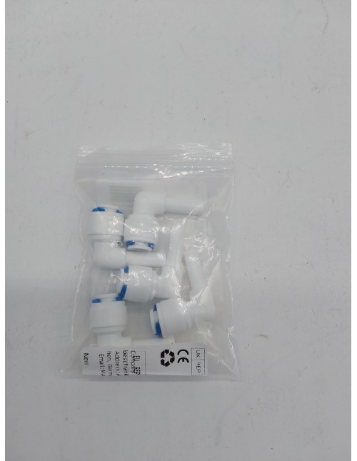 Pxyelec - Tubo de conexión para filtro de agua, 1/4 pulgadas, 5 clips de bloqueo de plástico para sistema de agua de ósmosis inv