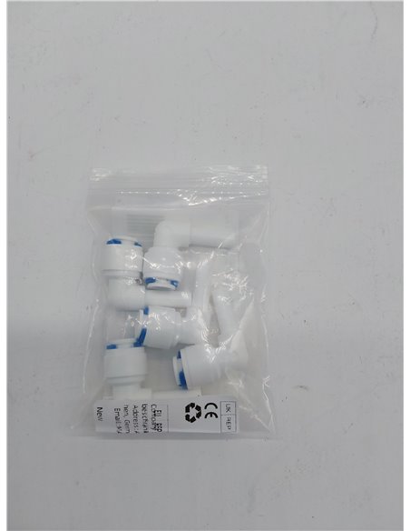 Pxyelec - Tubo de conexión para filtro de agua, 1/4 pulgadas, 5 clips de bloqueo de plástico para sistema de agua de ósmosis inv
