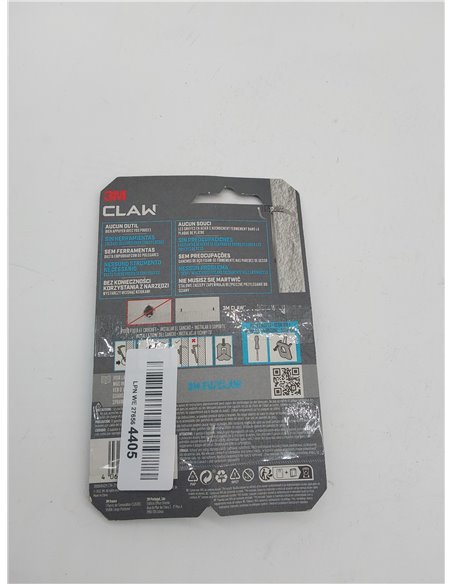 3M CLAW Ganchos para colgar cuadros en paredes de yeso, 4 Ganchos - Soporta hasta 7 kg - Adecuado para fijar objetos pesados, Es
