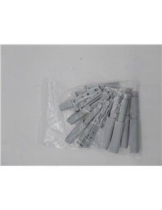 Emuca - Sistema push para puerta de mueble con pistón amortiguador, gris, Set de 10 piezas        2