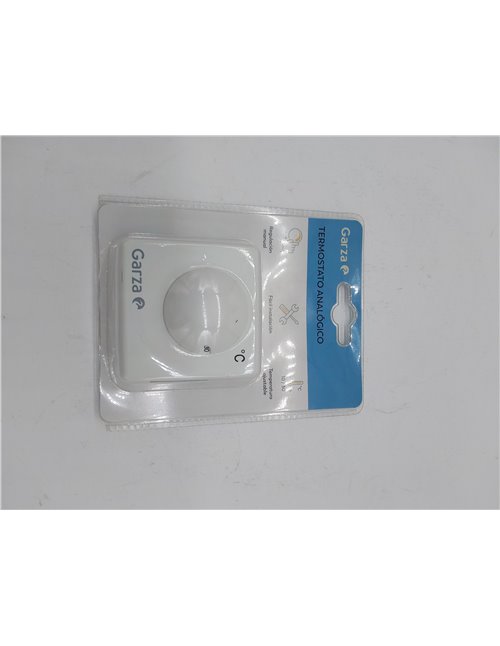 Garza - Termostato analógico para caldera y calefacción, 2 hilos, regulación manual, Blanco, 45 x 130 x 170 milímetros       