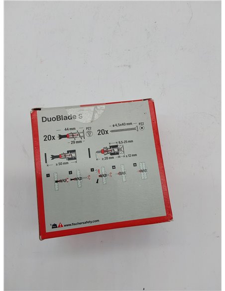 fischer - DuoBlade con Tornillos | Tacos para Pladur Autoperforantes para Colgar Cuadros Sin Taladrar | Soporte de TV, Relojes |
