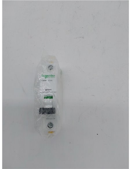 Schneider Electric A9F04110 IC60N Interruptor Automático Magneto Térmico, 1P, 10A, Curva C, 78.5mm x 18mm x 91mm, Blanco       