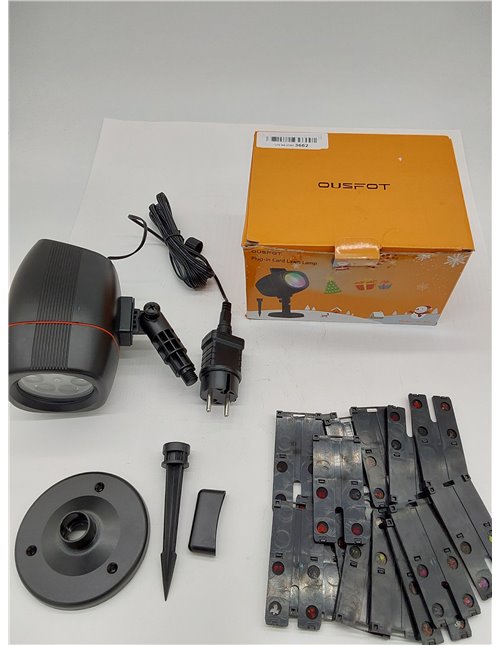 OUSFOT Proyector de luz navideña, IP65 Proyector navideño para interiores y exteriores con 16 lentes intercambiables 2 en 1 Inst
