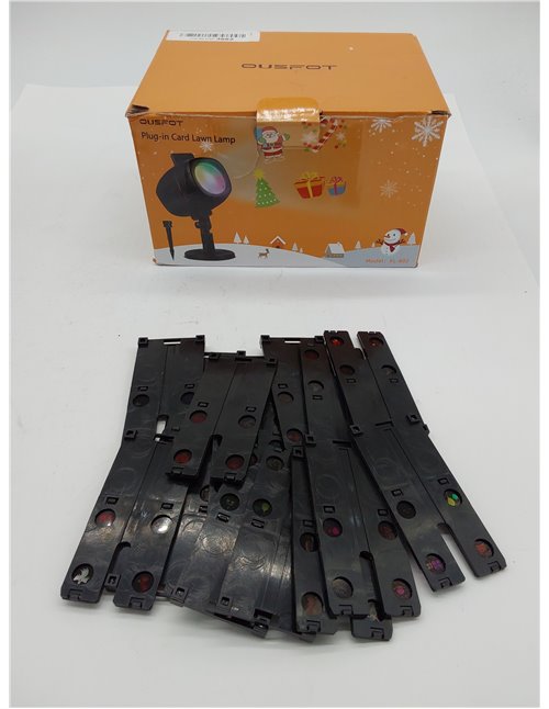 OUSFOT Proyector de luz navideña, IP65 Proyector navideño para interiores y exteriores con 16 lentes intercambiables 2 en 1 Inst