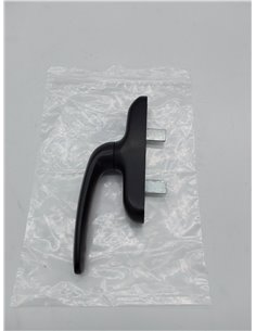 Amig - Manilla para Ventanas Practicables, Abatibles o Batientes con Base de Aluminio y Cubierta de PVC en Color Negro con Atorn 2