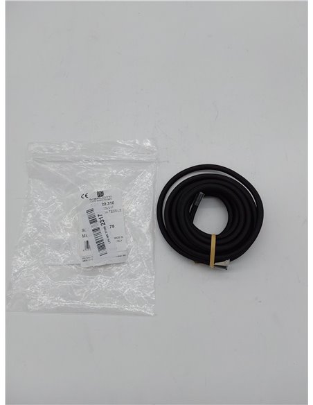 Merlotti 20310 - Cable eléctrico Redondo H03VV-F, 2 x 0,75 mm², Negro, 3 m       