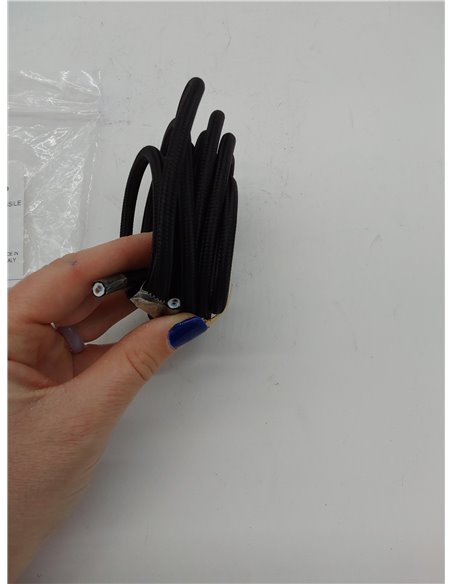 Merlotti 20310 - Cable eléctrico Redondo H03VV-F, 2 x 0,75 mm², Negro, 3 m       