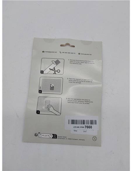 Cinta de Reparación de Mosquitera GAUDER (50 mm x 3 m) | Reparar Mosquitera | Cinta para arreglar mosquiteras | Mosquiteras para
