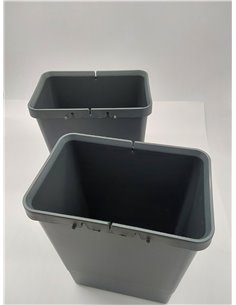 ELLETIPI 1954 Metropolis Elletipi PTC28 06050 4F C10 PPV Mülleimer zur Mülltrennung mit Schublade, Kunststoff, grau, 51x46x28 cm 2
