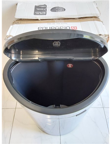 Brabantia Touch Bin Cubo de Basura, Stainless Steel, Acero Brillante, 40L