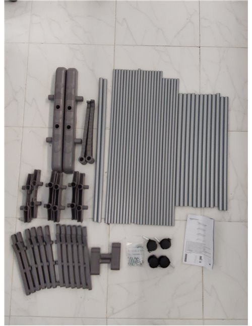 Amazon Basics Tendedero tipo torre, para interior, con alas plegables, Plateado, 4-niveles, 126 x 64 x 173 cm (L x W x H)