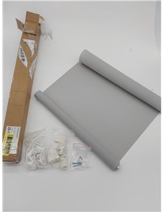 Deco Company Klemmrollo, Blickdicht, Lichtdurchlässig, Lichtschutz, Blendschutz, Rollo für Fenster ohne Bohren, Polyester, Hellg 2