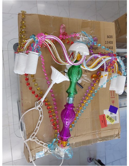 Kare Design Starlight Rainbow Lámpara tipo araña 6 brazos, Bombillas no incluidas, 70x55x55cm