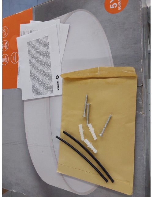 LEDVANCE ORBIS PARIS plafón de techo de 400 mm, blanco, con 2 casquillos E27, compatible con bombillas inteligentes, diseño mode