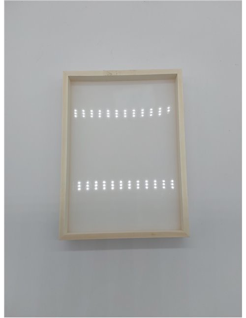 Rayher Marco de madera con doble metacrilato, 16x22x3,5 cm, marco para fotos grandes, 62840505