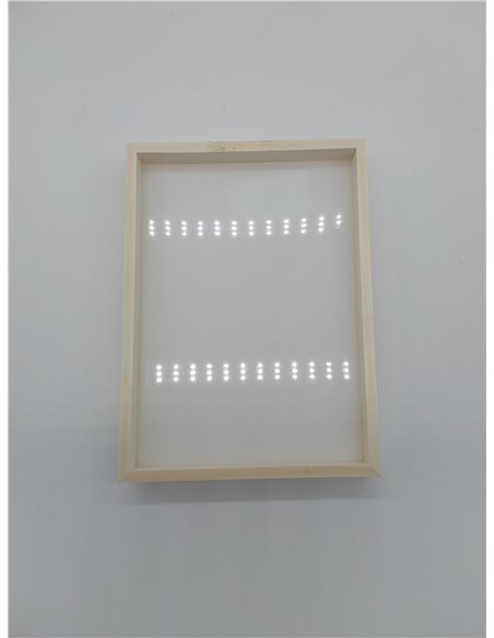 Rayher Marco de madera con doble metacrilato, 16x22x3,5 cm, marco para fotos grandes, 62840505
