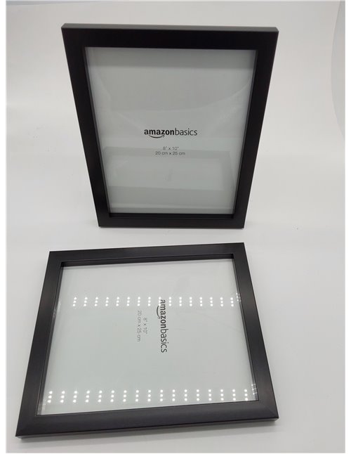 Amazon Basics Rectangular Marco para fotos, 20 x 25 cm, 2 Unidad, Negro
