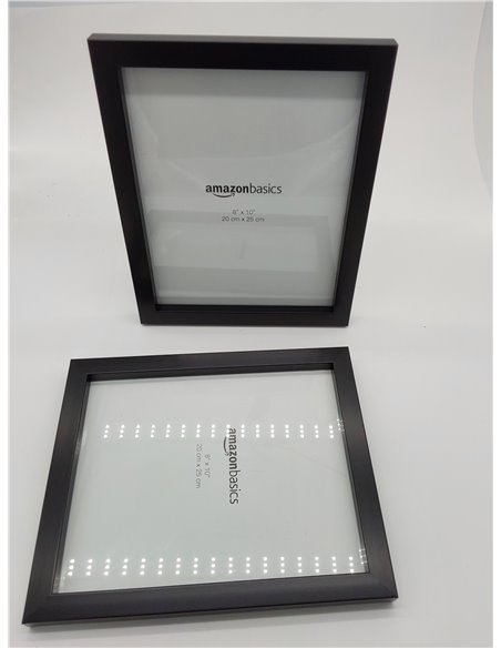 Amazon Basics Rectangular Marco para fotos, 20 x 25 cm, 2 Unidad, Negro