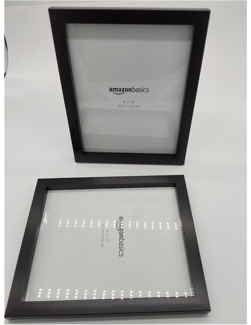 Amazon Basics Rectangular Marco para fotos, 20 x 25 cm, 2 Unidad, Negro