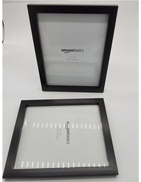 Amazon Basics Rectangular Marco para fotos, 20 x 25 cm, 2 Unidad, Negro