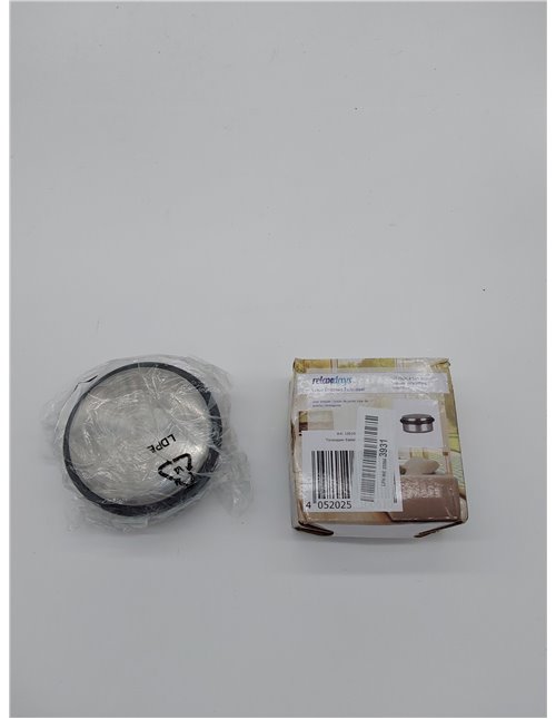 relaxdays 10010081 Tope Puerta Acero Inoxidable de 1,2 kg Plana, Goma, Plateado, 4,5 x 10 x 10 cm