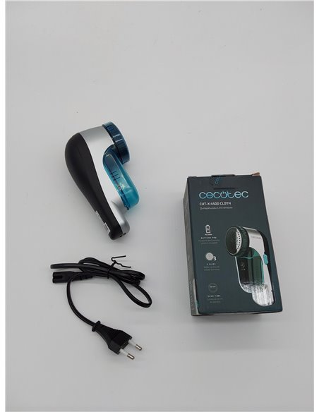 Cecotec Quitapelusas Recargable Cut-X 4500 Cloth. 45 Minutos de Autonomía, Rejilla en 3 Tamaños, Sistema de Seguridad, 8800 RPM,