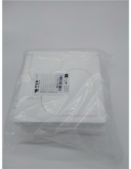 MCE-Commerce A3997913 Styropor Herz-Torte Set dreistöckig H 5cm, 10cm 15cm 20cm, weiss, 20x20x15cm