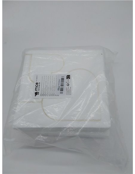 MCE-Commerce A3997913 Styropor Herz-Torte Set dreistöckig H 5cm, 10cm 15cm 20cm, weiss, 20x20x15cm