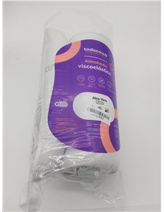 Todocama - Almohada viscoelástica, 67 cm núcleo Compacto. Doble Funda con Cremallera. Tejido Aloe Vera. Termorregulable adaptabi 2