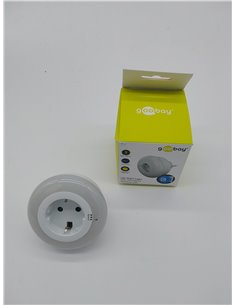 goobay 64567 Luz LED nocturna para enchufe/luz snooze niños/luz enchufe/sensor crepuscular y contacto protector de enchufe / 3 m 2