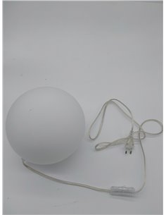 Reality R5220-07 PingPong - Lámpara de Sobremesa con Bombilla E27 no Incluida, 25 W, 230 V, A++, E, IP20, Vidrio, color Blanco,  2