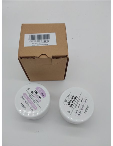 Goma de Silicona 1:1 en Pasta para moldes SIL HAND, para moldes de Resina de Bricolaje, fundición, Manual, Compatible con Epoxi,