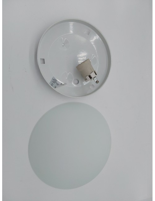EGLO Deckenlampe Mars, 1 flammige Wandleuchte, Deckenleuchte aus Stahl, Farbe: Weiß, Glas: Weiß satiniert, Fassung: E27