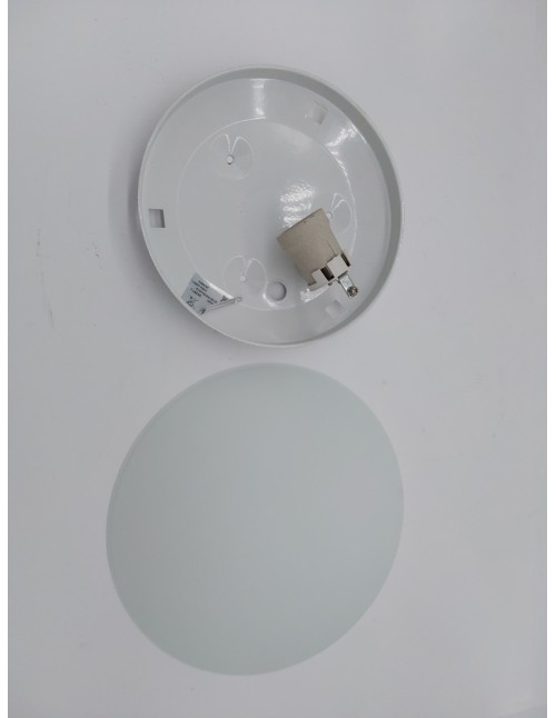 EGLO Deckenlampe Mars, 1 flammige Wandleuchte, Deckenleuchte aus Stahl, Farbe: Weiß, Glas: Weiß satiniert, Fassung: E27