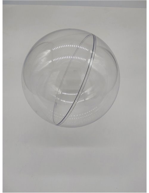 Rayher Hobby Bola de plástico Rayher, 2 piezas, 20 cm ø, bola de plástico para rellenar, transparente, bola acrílica con ojal pa