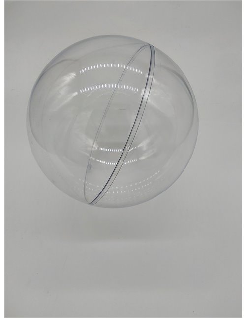 Rayher Hobby Bola de plástico Rayher, 2 piezas, 20 cm ø, bola de plástico para rellenar, transparente, bola acrílica con ojal pa