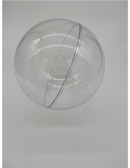Rayher Hobby Bola de plástico Rayher, 2 piezas, 20 cm ø, bola de plástico para rellenar, transparente, bola acrílica con ojal pa