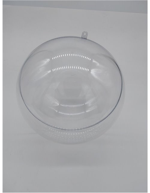 Rayher Hobby Bola de plástico Rayher, 2 piezas, 20 cm ø, bola de plástico para rellenar, transparente, bola acrílica con ojal pa