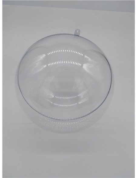 Rayher Hobby Bola de plástico Rayher, 2 piezas, 20 cm ø, bola de plástico para rellenar, transparente, bola acrílica con ojal pa