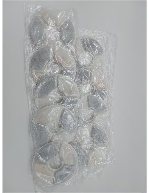 Dhohoo Filtros de repuesto de fuente de agua para perros y gatos [9 piezas], Redondo, 2-2,5 l