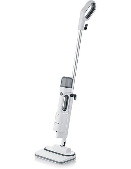 SEVERIN Limpiador de vapor con accesorios, fregona eléctrica, limpiadora multiusos para alfombras, baldosas y suelos duros, baño