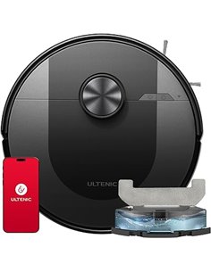 Ultenic Robot vacuums- Aspiradora Automática con Mapeo Láser Silencioso para Suelos Duros, Alfombras - Incluye Cepillo Lateral y
