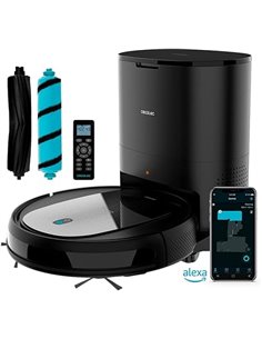 Cecotec Robot Aspirador y Fregasuelos con Base de Autovaciado Conga 2290 Ultra Home. 4 en 1, 2100 Pa, App con Mapa, Limpieza Ord