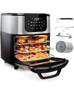 Princess Freidora sin Aceite y Horno de Aire Caliente con Cesta Giratoria – 11 litros – Multifunción – Accesorios Incluidos – 10