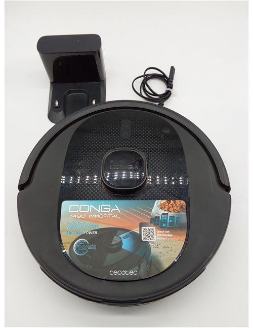 Cecotec Robot Aspirador Conga 7490 Immortal X-Treme con Navegación Láser. Limpieza 4 en 1: Barre, Aspira, Friega y Pasa la Mopa,